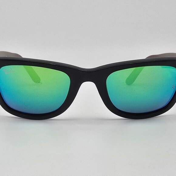 *SOLD* Ray-Ban RB2140 1175/19 Wayfarer Black Green Frame Green Lens Sunglasses - Picture 2 of 16
